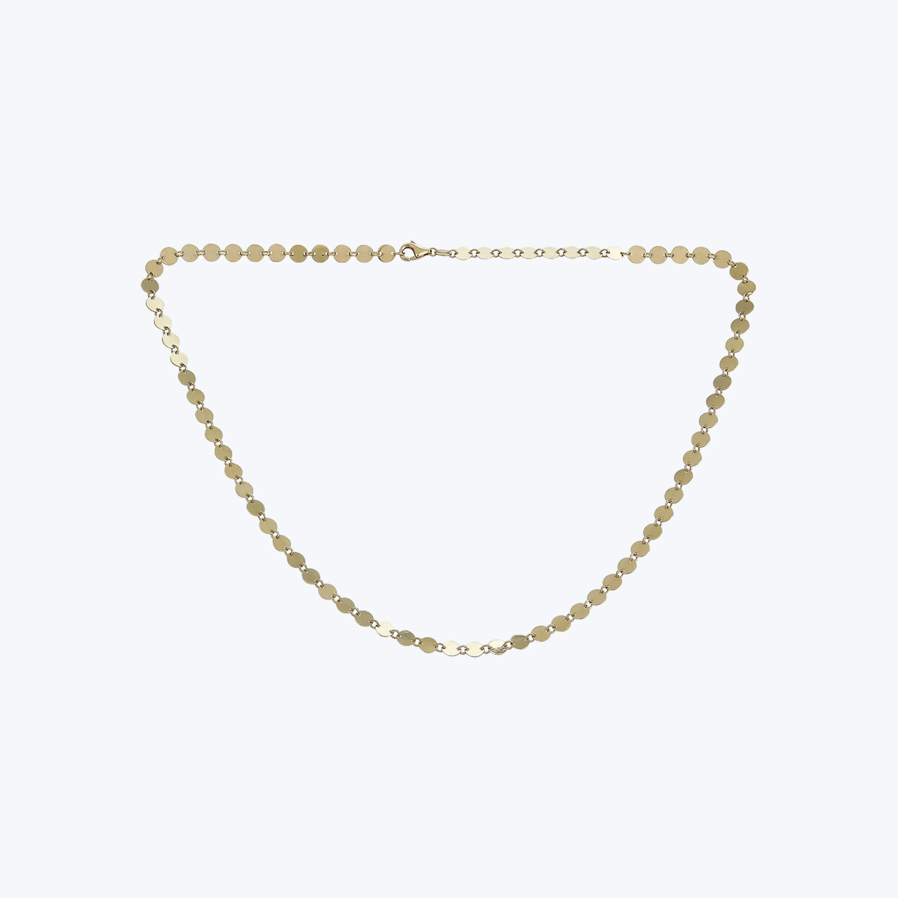 14K Yellow Gold Disc Necklace