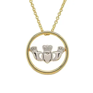 14kt Gold Vermeil Claddagh Necklace