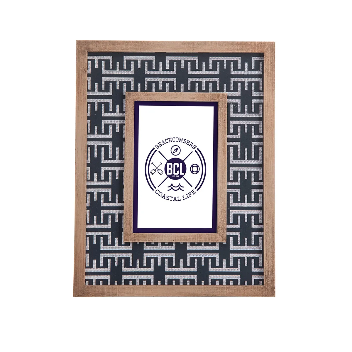 4 in. x 6 in. Indigo Geo Picture Frame