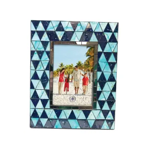 4 in. x 6 in. Wood Mosaic Picture Frame