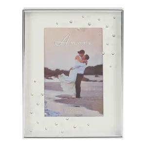 4x6 - Silver Plated Box Photo Frame - Amore (Widdop)