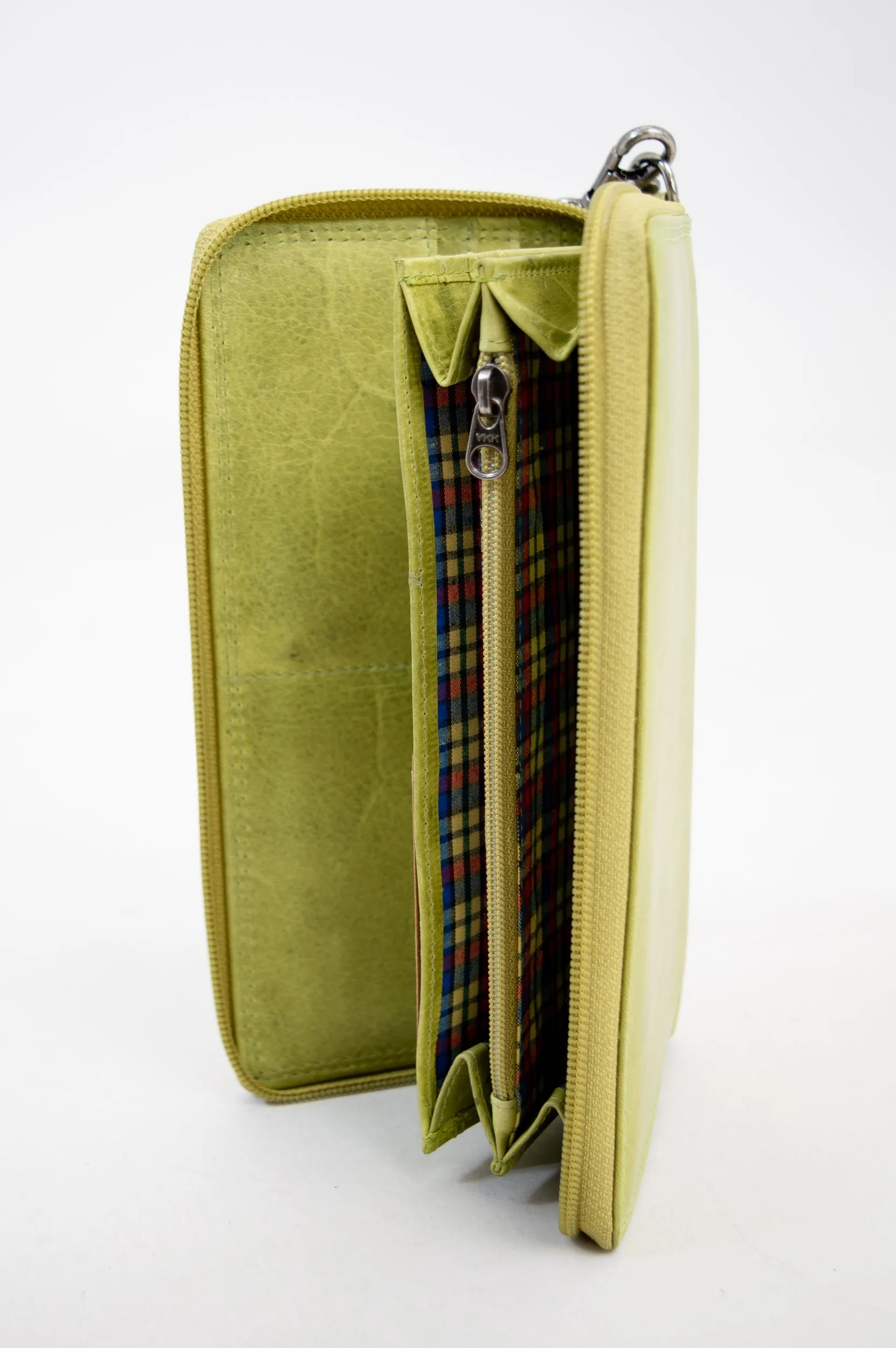 Adrian Klis 195 Wallet, Light Green, Buffalo Leather