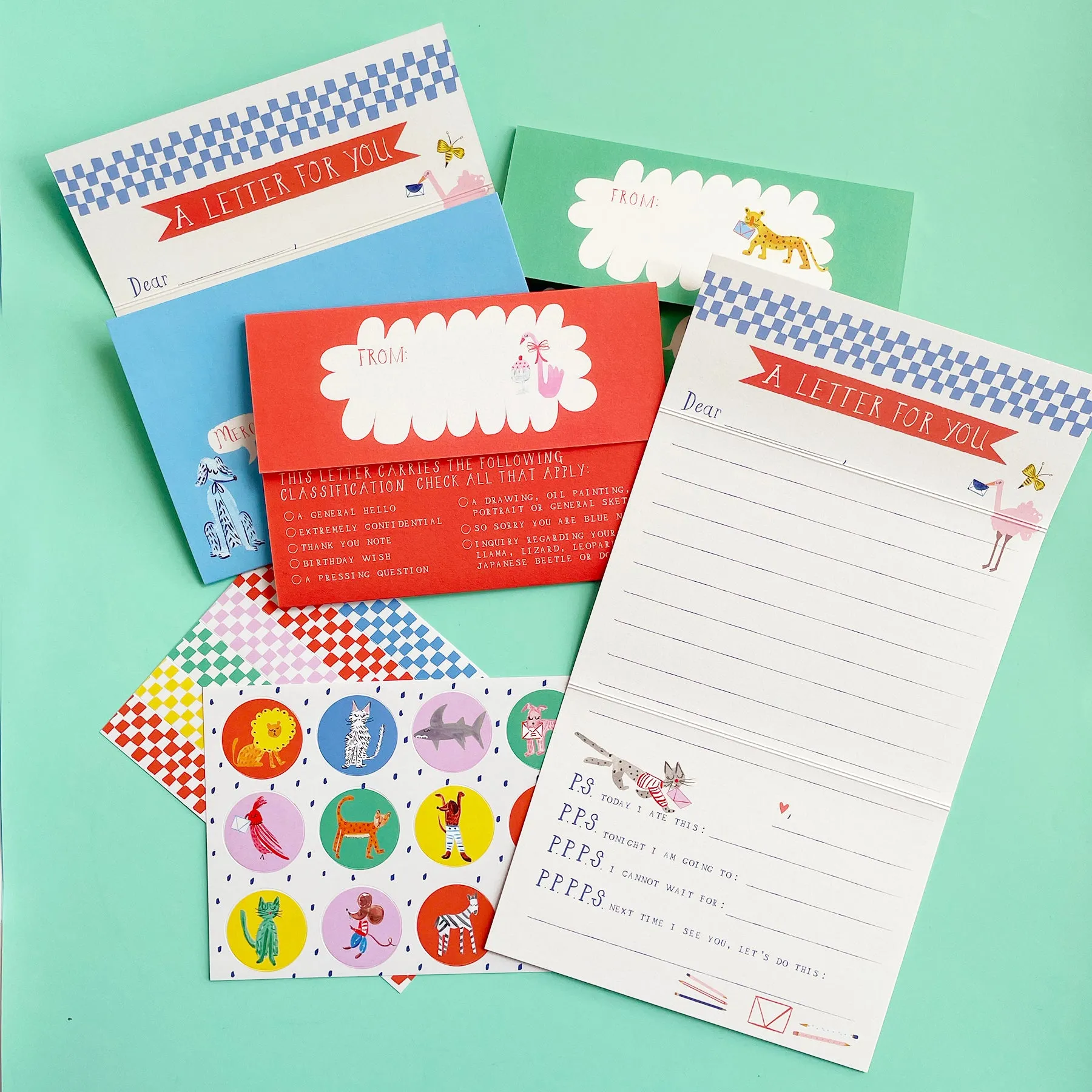 Animal Ménagerie Stationery Set