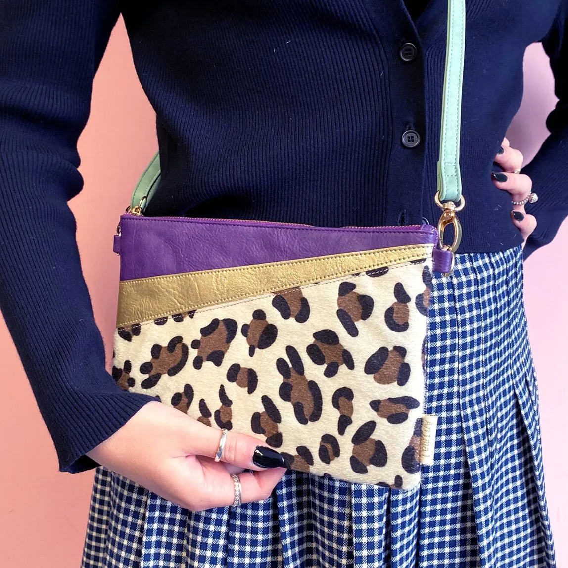 Animal Print Purple Leopard Print Clutch