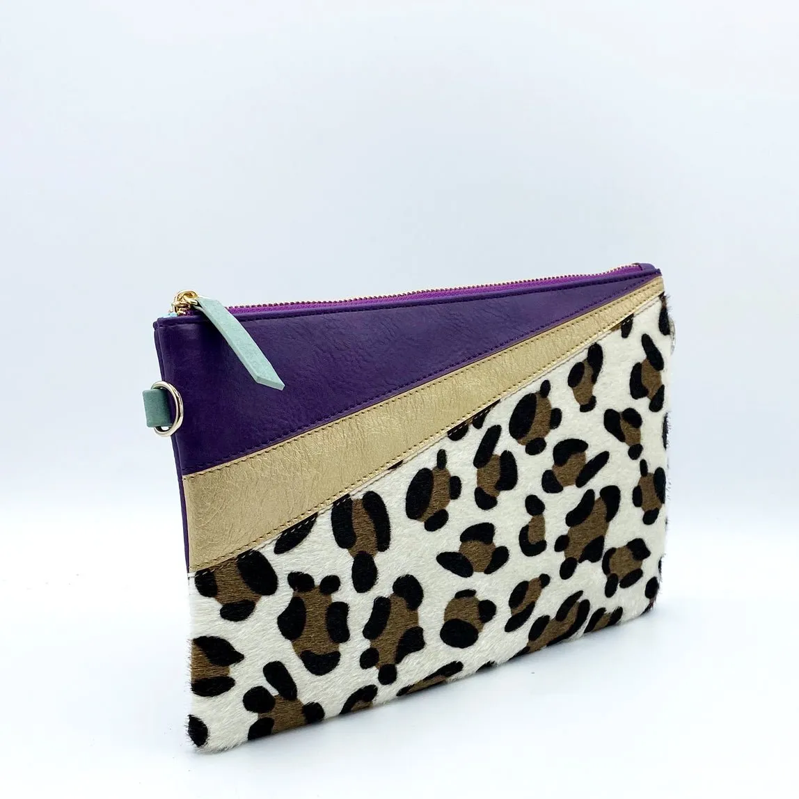 Animal Print Purple Leopard Print Clutch