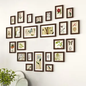 ArtzFolio Wall Photo Frame D57 | Wall Photo Frame Collage for Living Room | Picture Frames Home & Wall Decoration | Dark Brown | Set of 24 Units | 4x6-9 Unit | 5x7-12 Unit | 6x8-3 Unit