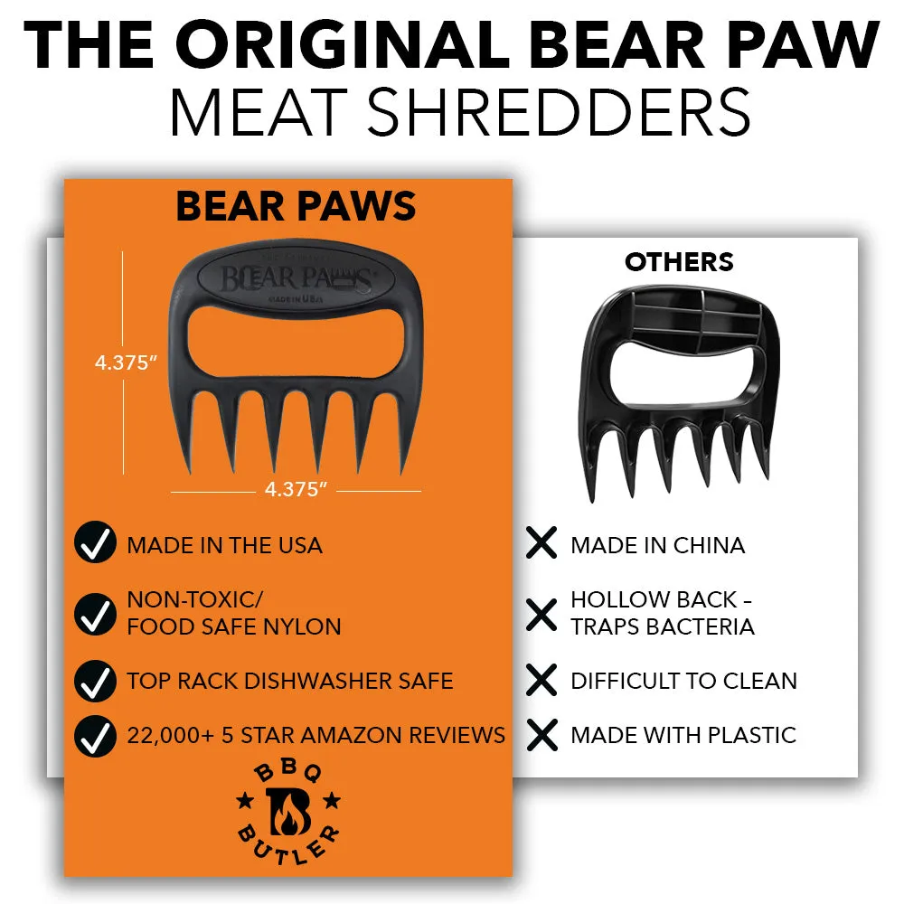 Bear Paws Shredders And Magnetic Meat Smoking Guide - Wood Grain