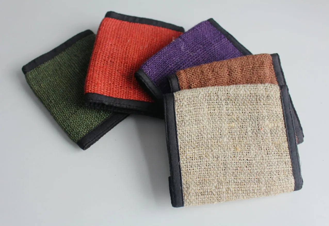 Bi Fold Hemp Wallets