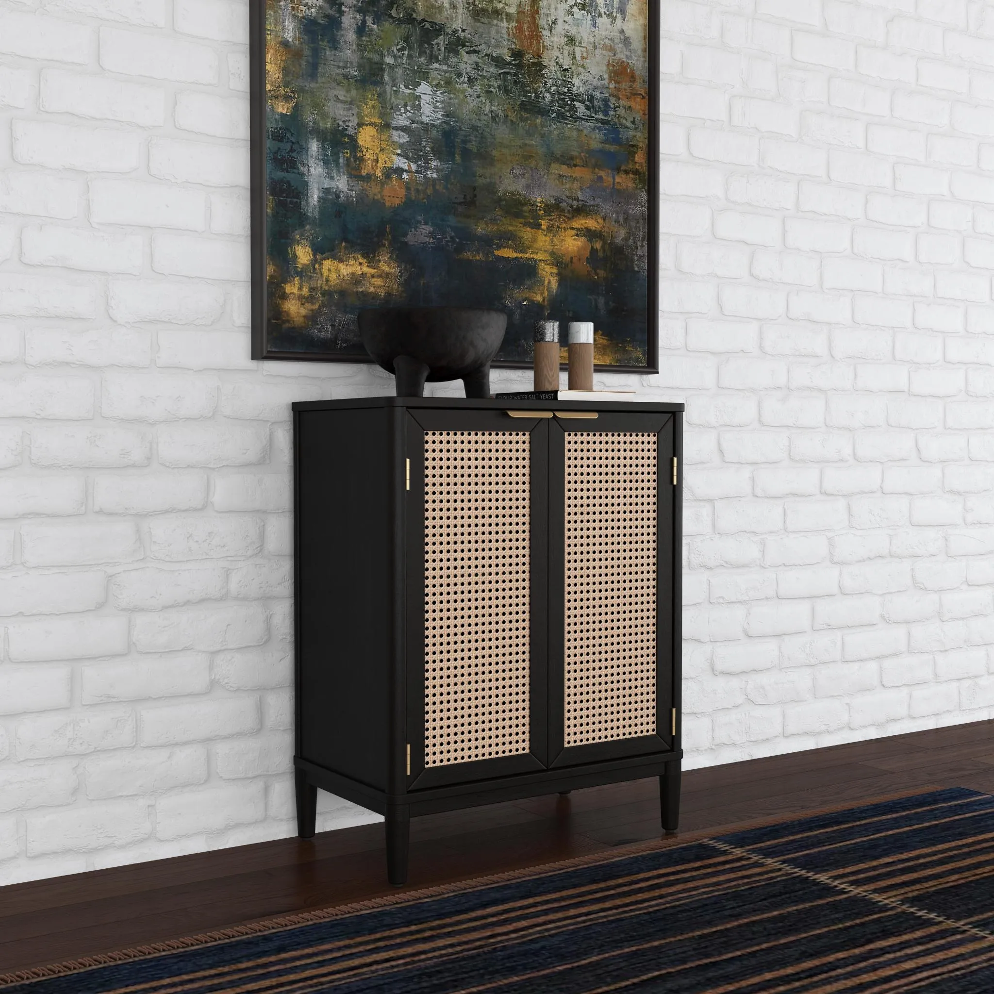 Brentwood Black Bar Cabinet