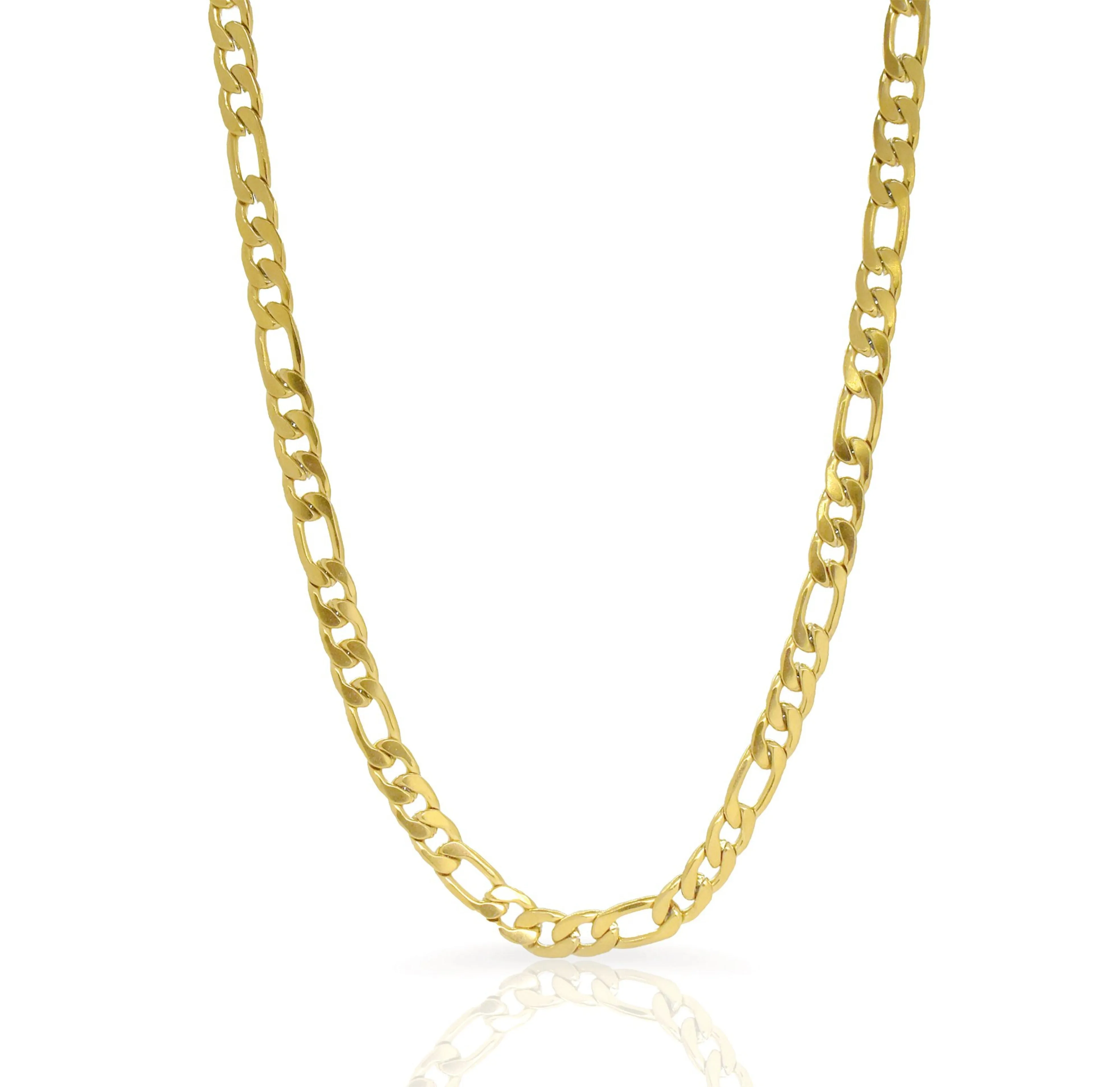 BROOKLYN GOLD FIGARO CHAIN NECKLACE