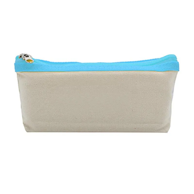 Canvas Pencil Case with Coloured Zip