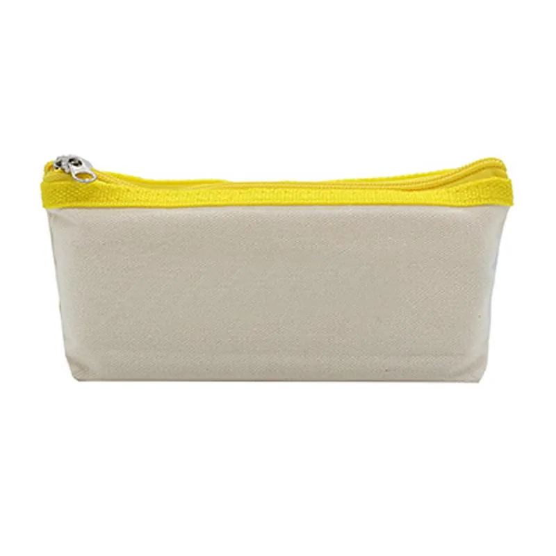 Canvas Pencil Case with Coloured Zip