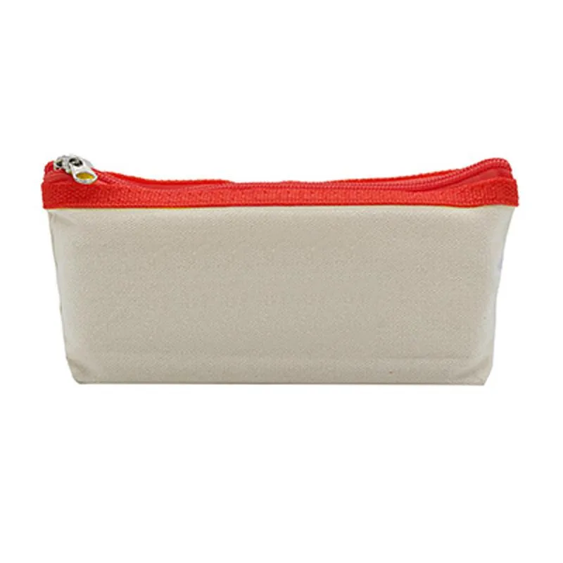 Canvas Pencil Case with Coloured Zip