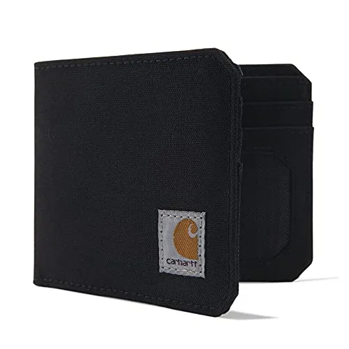 Carhartt B0000235 Men's Bifold and Passcase, Durable Billfold Wallets, Available in Leather and Canvas Styles