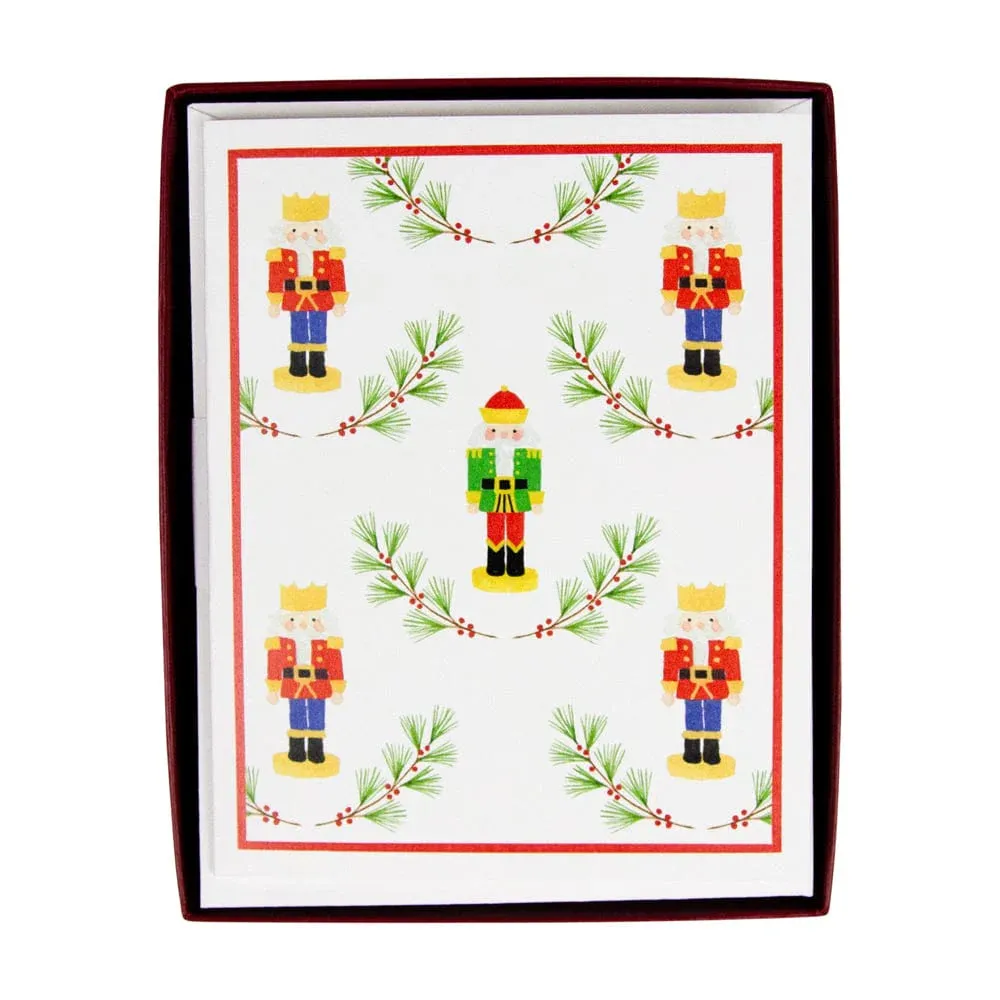 Caspari Little Nutcrackers Boxed Christmas Cards – 15 Cards/Envelopes