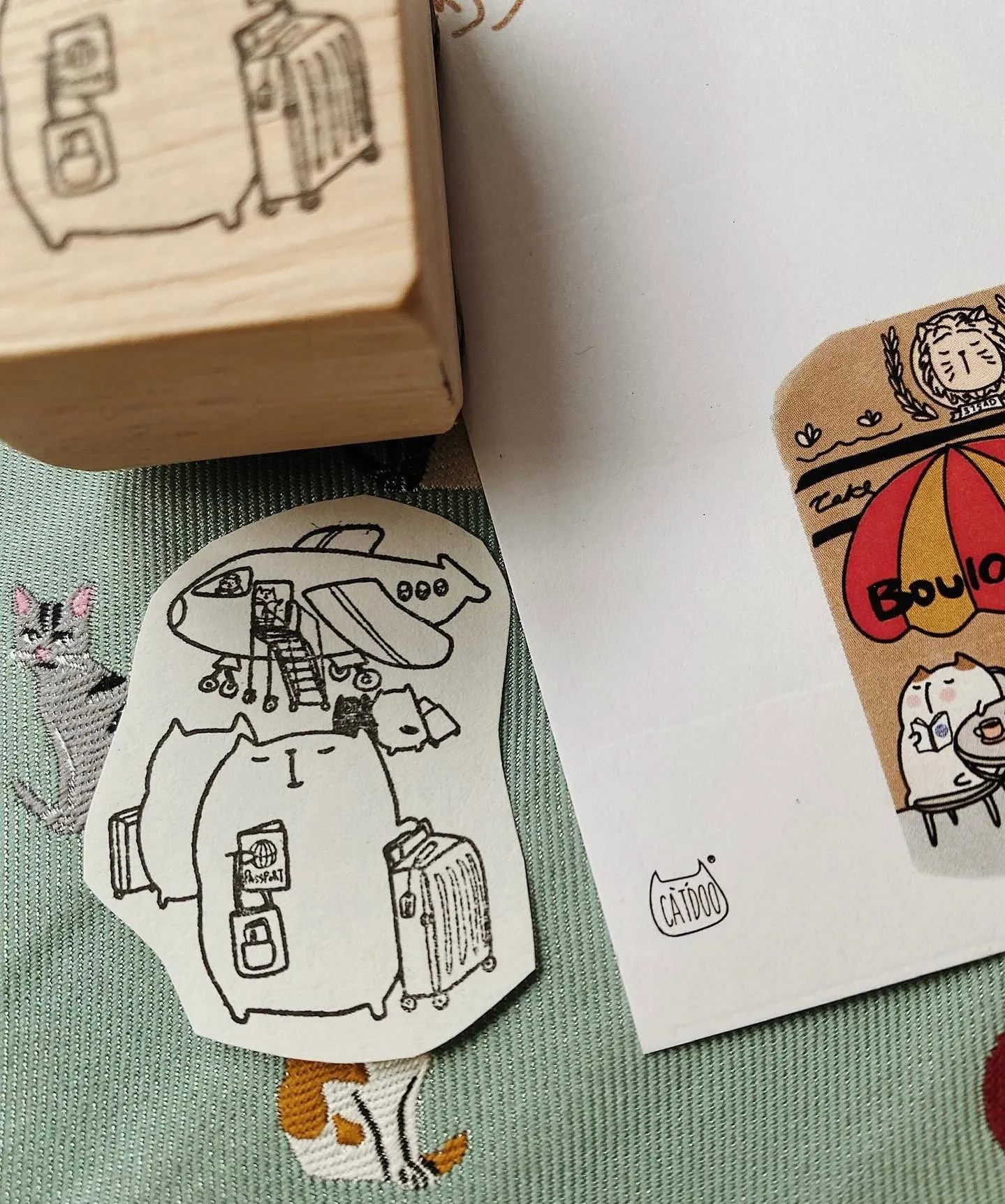 Catdoo Designs | Boarding Now Rubber Stamp