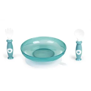 Childhome Suction Bowl Aqua   Fork & Spoon