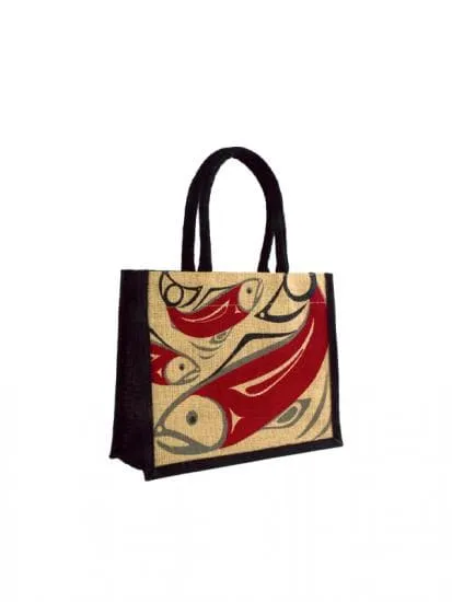 Connie Dickens Salmon MINI Jute Bag Red