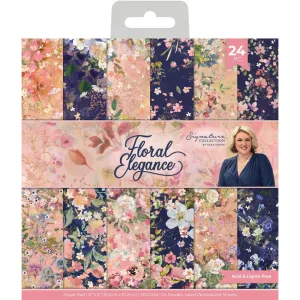 Crafter's Companion Sara Signature Floral Elegance Paper Pad 6"X6"