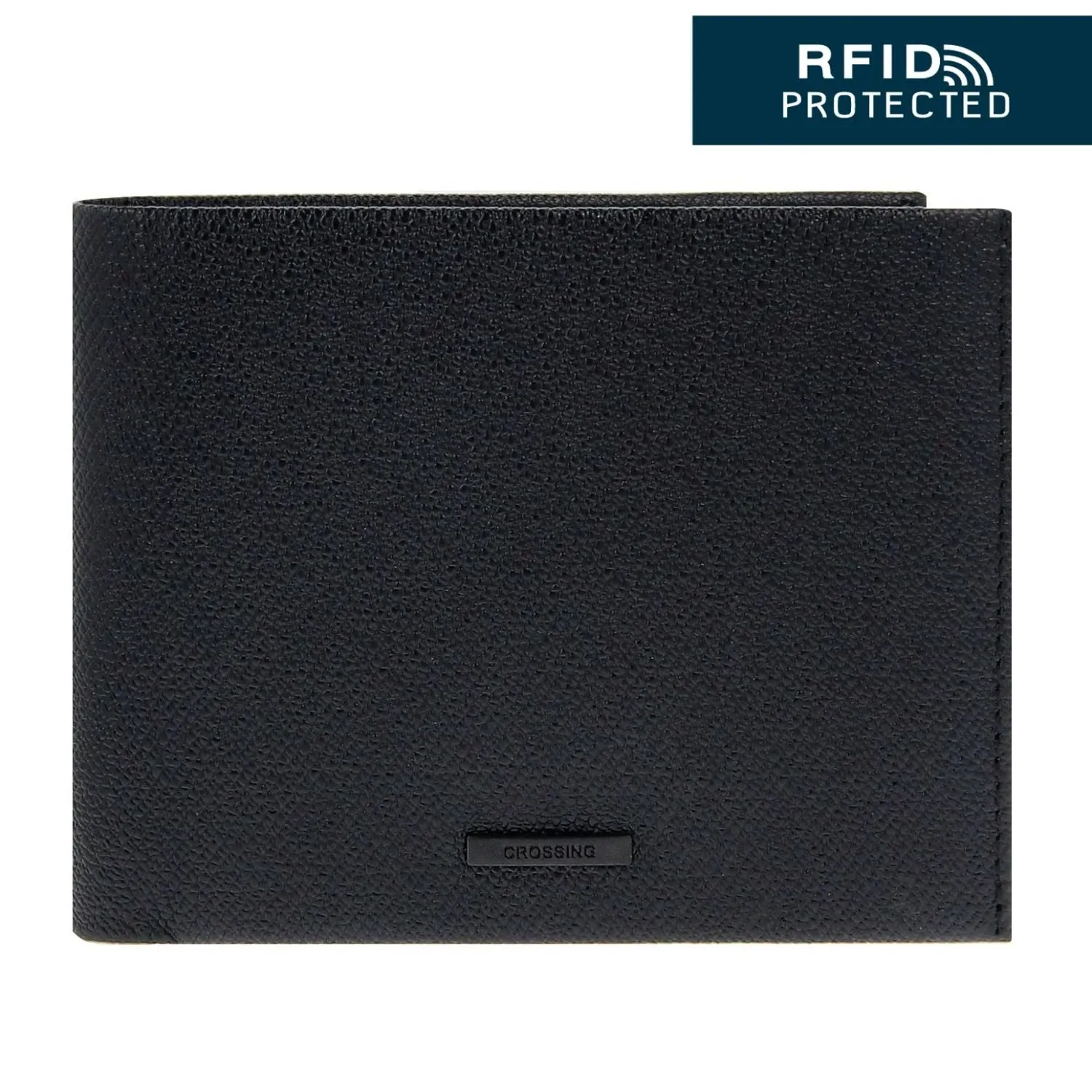 Crossing Elite Bi-fold Leather Wallet With Flap And Coin Pouch RFID