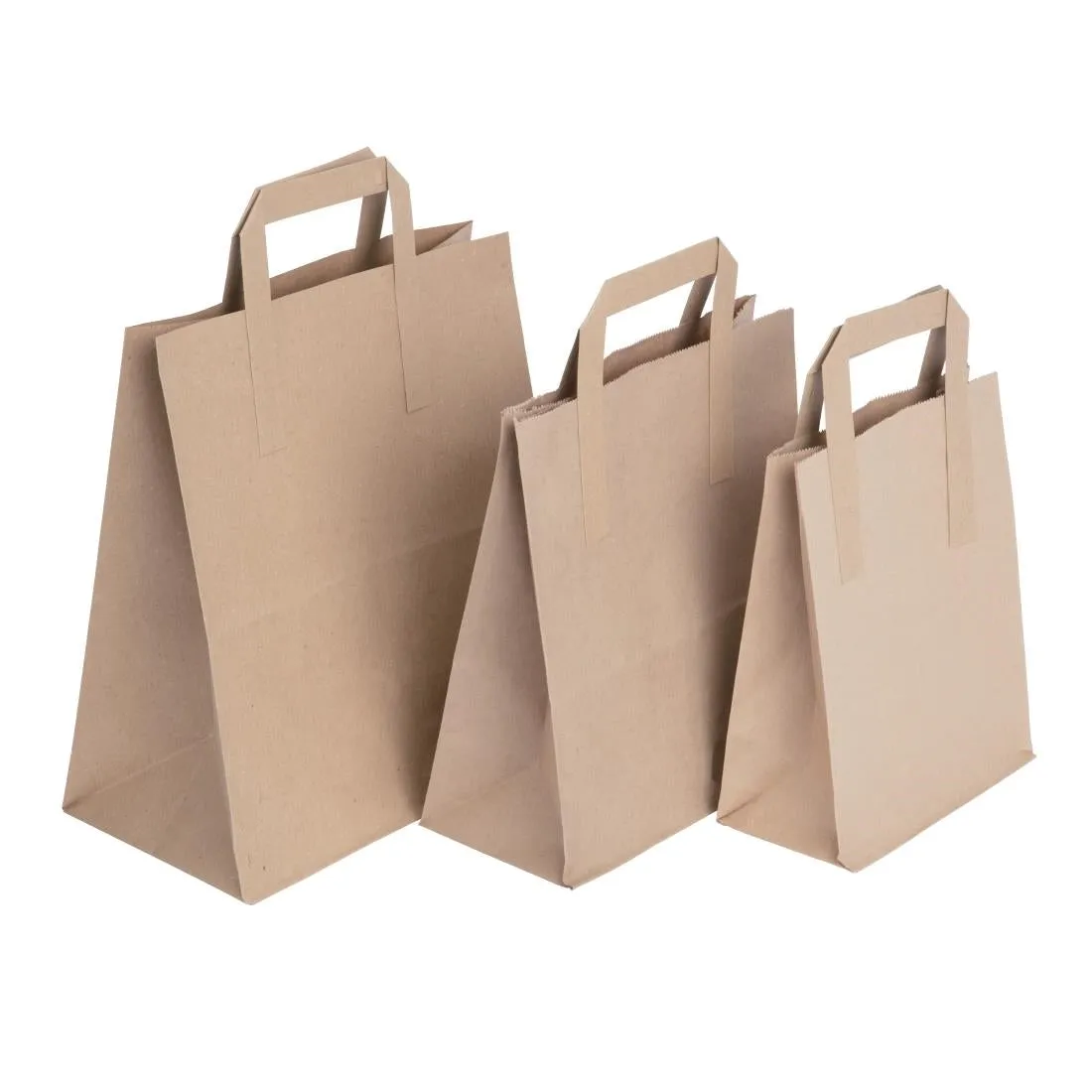 CS351 Fiesta Green Recycled Brown Paper Carrier Bags Small (Pack of 250)