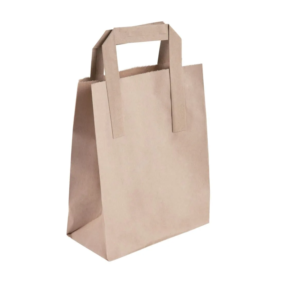 CS351 Fiesta Green Recycled Brown Paper Carrier Bags Small (Pack of 250)