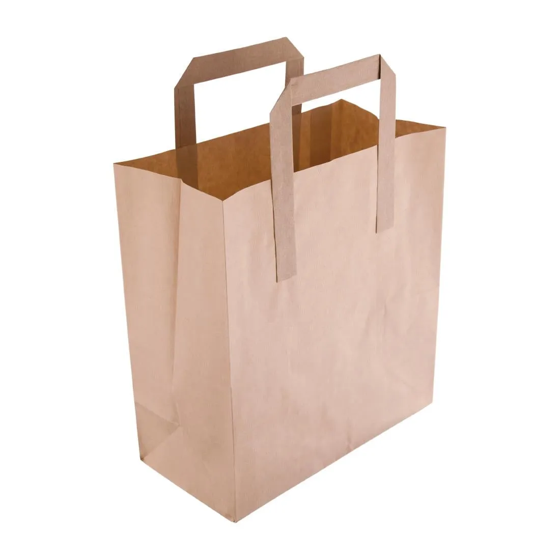 CS351 Fiesta Green Recycled Brown Paper Carrier Bags Small (Pack of 250)