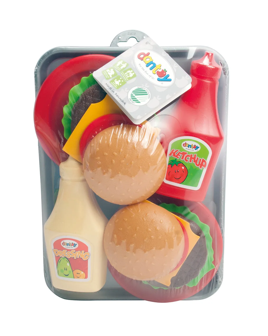 Dantoy Burger Set on Tray 17 pcs