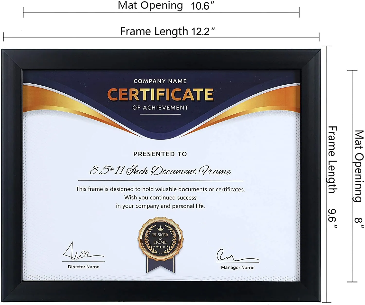 Decor Production Fiber Wood Certificate Frame For Wall And Table (White, 12.2X9.6 Inches, Pack Of 6)