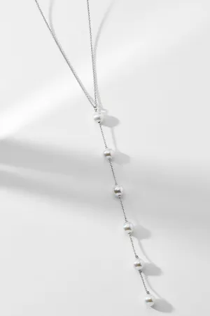 DOT DOT DOT MULTI PEARL LONG Y NECKLACE