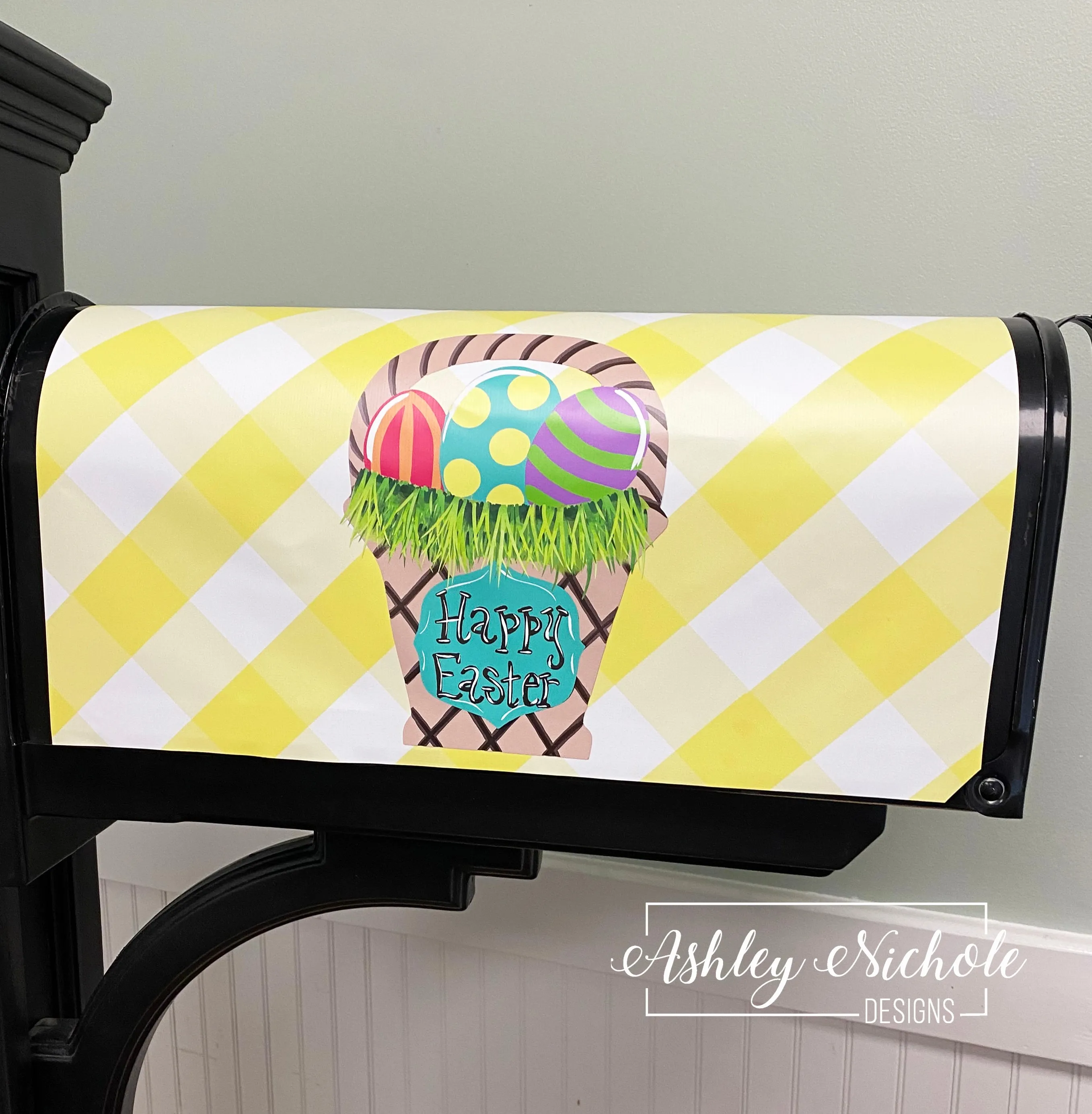 Easter Basket - Magnetic Vinyl Mailbox Cover