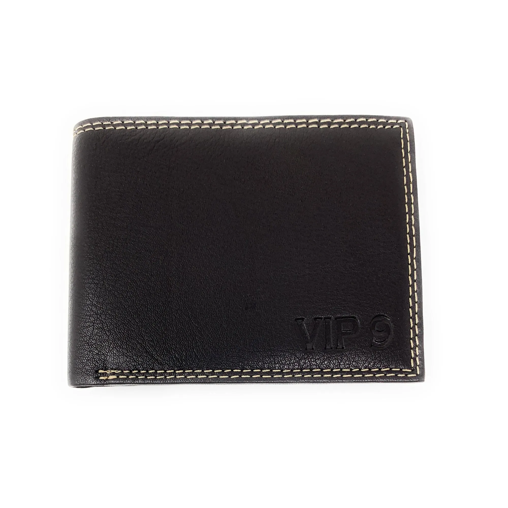 Empire Cove VIP Classic Genuine Leather Slim Bifold Wallets Flip Up ID