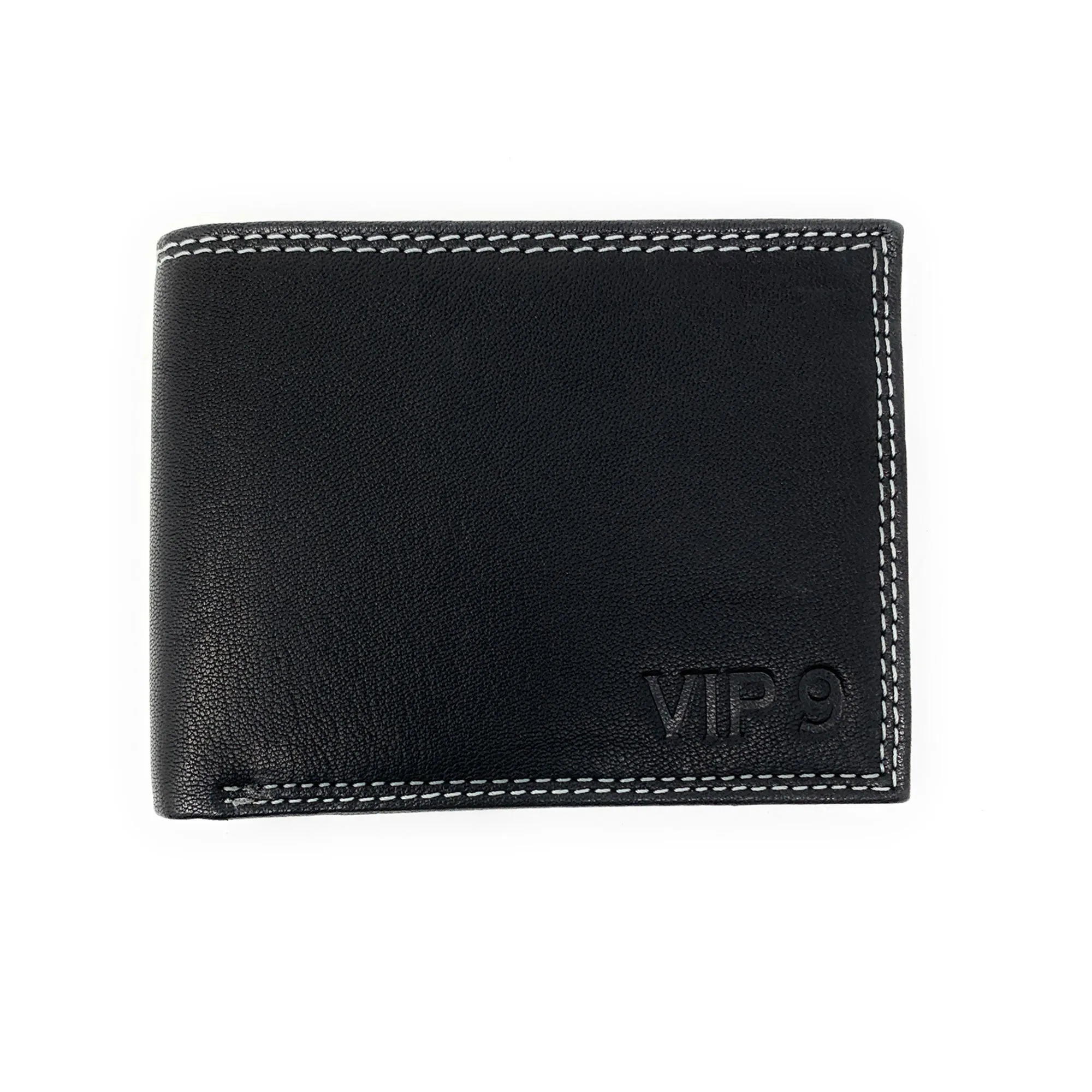 Empire Cove VIP Classic Genuine Leather Slim Bifold Wallets Flip Up ID