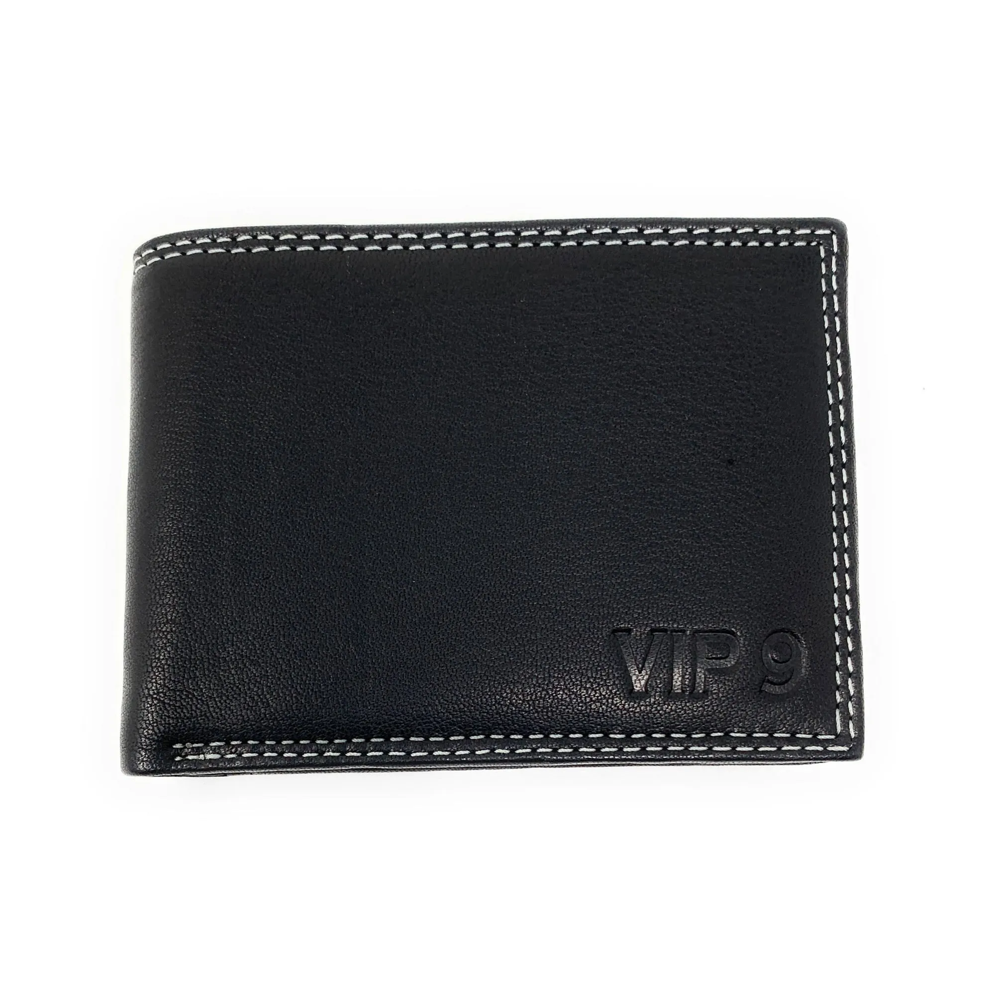 Empire Cove VIP Classic Genuine Leather Slim Bifold Wallets Inside Flip Up ID