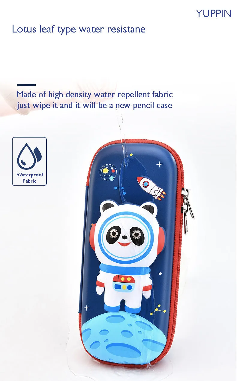 Fancydresswale Pencil Box 3D Pencil Pouch and Stationery Set Large Capacity for Boys and Girls (Space Panda)