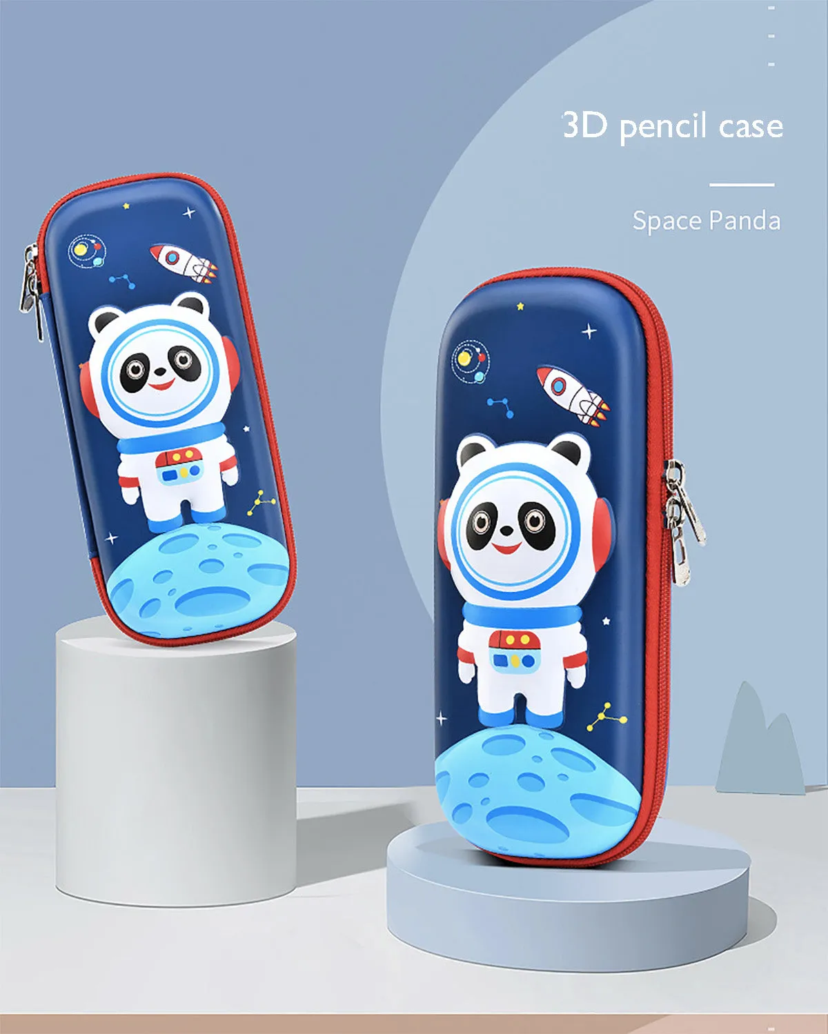 Fancydresswale Pencil Box 3D Pencil Pouch and Stationery Set Large Capacity for Boys and Girls (Space Panda)