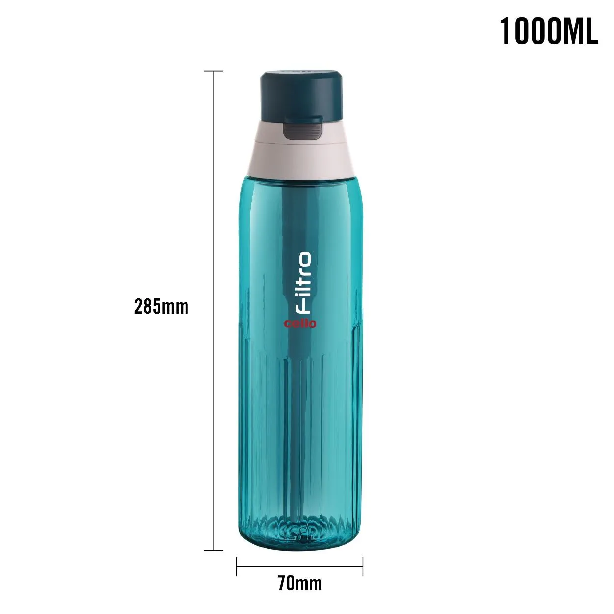 Filtro Water Bottle With Activated Carbon Filter, 1000ml