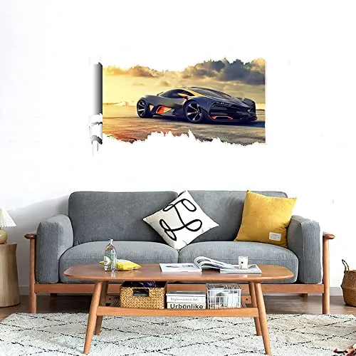 GADGETS WRAP Printed Wall Decal Sticker Scratched Paper Style Wall Decal (90cm x 50cm) - Black Modern Superca