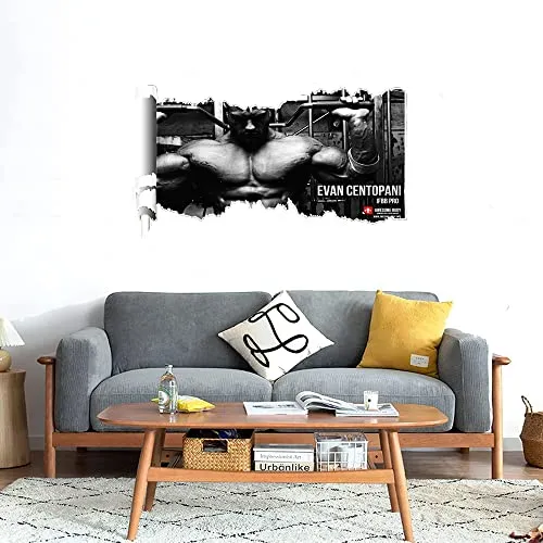 GADGETS WRAP Printed Wall Decal Sticker Scratched Paper Style Wall Decal (90cm x 50cm) - Bodybuilder