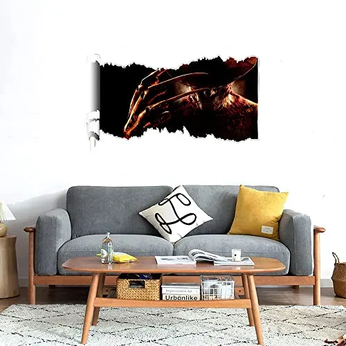 GADGETS WRAP Printed Wall Decal Sticker Scratched Paper Style Wall Decal (90cm x 50cm) - Freddy Dark