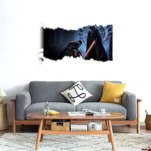 GADGETS WRAP Printed Wall Decal Sticker Scratched Paper Style Wall Decal (90cm x 50cm) - Kylo Master