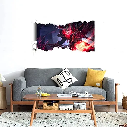 GADGETS WRAP Printed Wall Decal Sticker Scratched Paper Style Wall Decal (90cm x 50cm) - Monster Lord