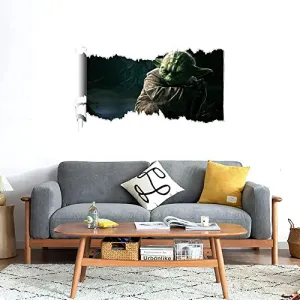 GADGETS WRAP Printed Wall Decal Sticker Scratched Paper Style Wall Decal (90cm x 50cm) - Old Fighter