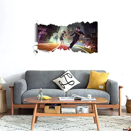 GADGETS WRAP Printed Wall Decal Sticker Scratched Paper Style Wall Decal (90cm x 50cm) - we Happy Few Games Survival