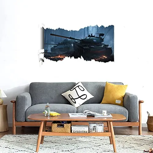 GADGETS WRAP Printed Wall Decal Sticker Scratched Paper Style Wall Decal (90cm x 50cm) - World of Tanks Blitz