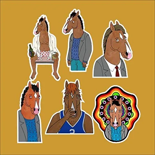 Gadgets Wrap Vinyl BoJack Horseman Todd Chavez Amy Sedaris/Refrigerator, 6 Piece, 60 cm X 5 (Multicolor)