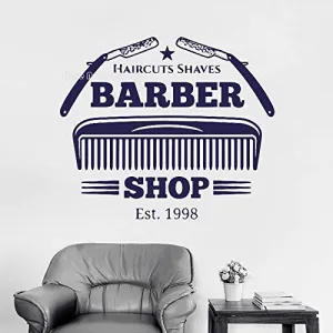 GADGETS WRAP Wall Decal Vinyl Sticker Wall Decoration - Barber Shave Green