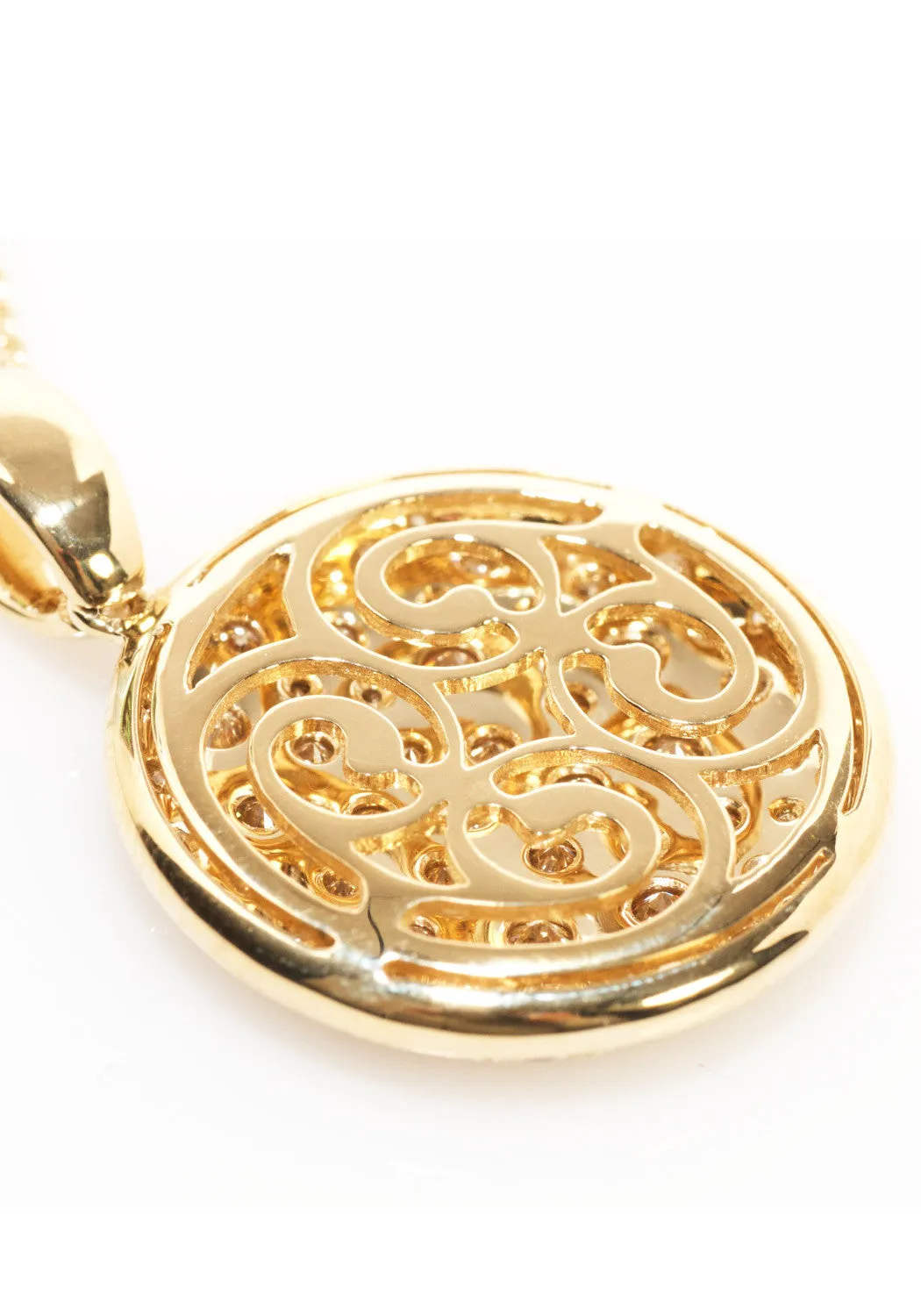 Garavelli Dune 18KYG Diamond Disc Pendant Necklace