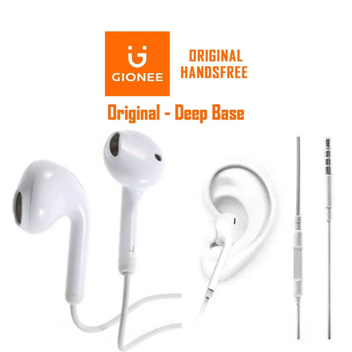 GiONEE 100% Original Pure Imported Handsfree High Quality Deep Bass - Sound - Earphones