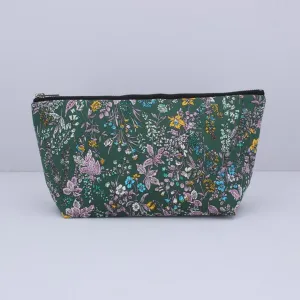 Gisela Graham 23cm Green Vintage Floral Cosmetic Pouch